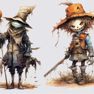 Scarecrow clipart, Halloween clipart,