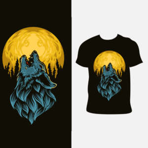 Wolf Print T-Shirt